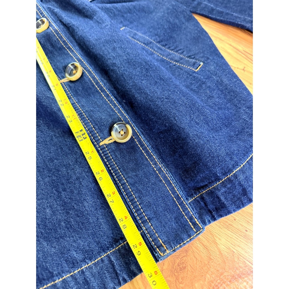 CAbi Chore Jacket Style 3910 Dark Wash Denim Belted Utility Jacket M - Picture 9 of 15